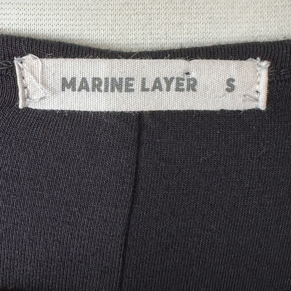 MARINE LAYER Lexi Longsleeve Midi Dress in Black Classic Office Siren Small - Picture 11 of 14